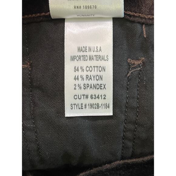 Citizens of Humanity Lilah High Rise Bootcut Velvet Pants Brown Size 27 NWT - Picture 8 of 8